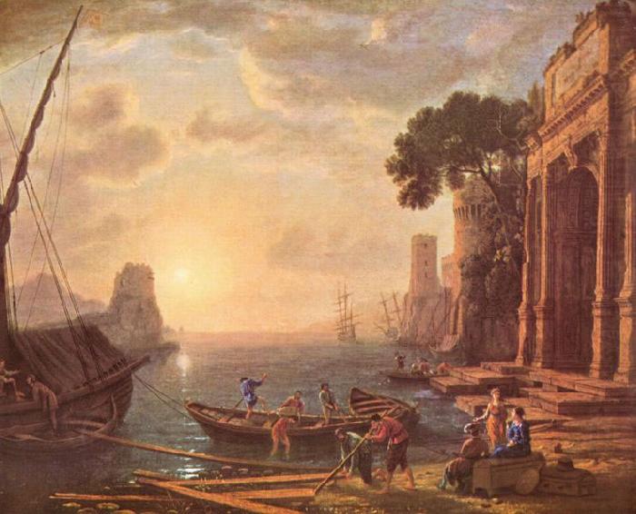 Hafen beim Sonnenuntergang, Claude Lorrain